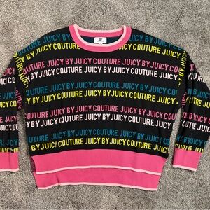 Juicy Couture Women's Pink and Multicolor Logo Sweater